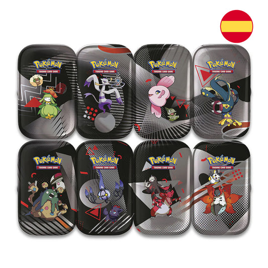 MINI LATA POKÉMON FULGOR NEGRO Y LLAMA BLANCA (ESPAÑOL)